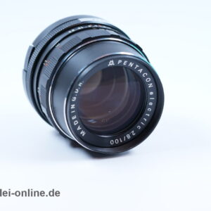 Pentacon electric 2.8/100 Objektiv | Gewinde M47 mit Objektivköcher