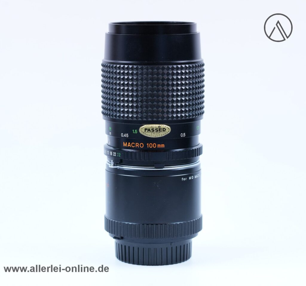 Minolta MD Macro Rokkor 100mm f/4,0 Objektiv mit 1:1 Zwischenring | Made in JAPAN