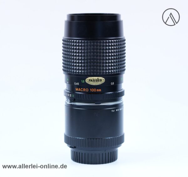 Minolta MD Macro Rokkor 100mm f/4,0 Objektiv mit 1:1 Zwischenring | Made in JAPAN