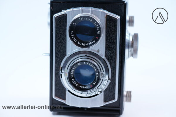 Weltaflex mit Meyer-Optik Trioplan 1:3.5/75mm - zweiäugig