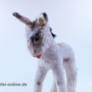 Steiff Grissy Esel | Steiff Stofftier 3610/22 mit Knopf und Restfahne