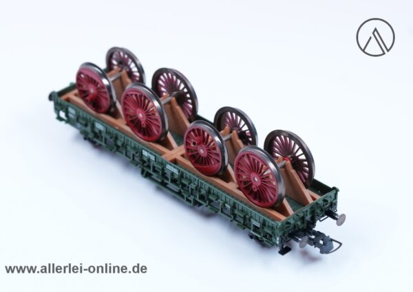 Fleischmann H0 | 98 5227K Niederbordwagen beladen mit Lokomotiven Radsatz