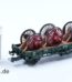 Fleischmann H0 | 98 5227 K Bauzugwagen | Rungenwagen beladen mit Lok-Radsatz