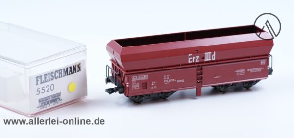 Fleischmann H0 | 5520 Erz IIId Großraum-Selbstentladewagen der DB | 4-Achs Güterwagen mit OVP