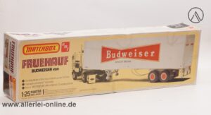 AMT / Matchbox 1/25 Modellbausatz PK-6609 Fruehauf BUDWEISER Van | LKW Auflieger - Trailer mit Originalkarton