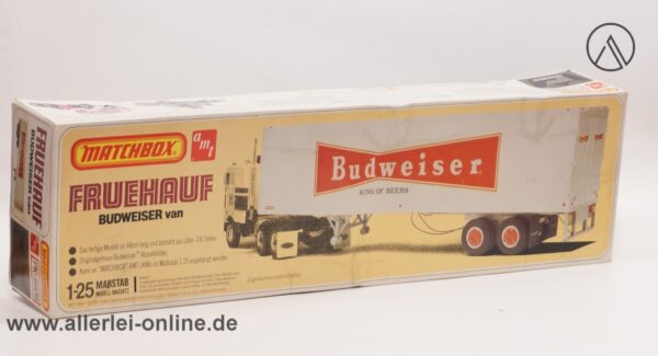 AMT / Matchbox 1/25 Modellbausatz PK-6609 Fruehauf BUDWEISER Van | LKW Auflieger - Trailer mit Originalkarton