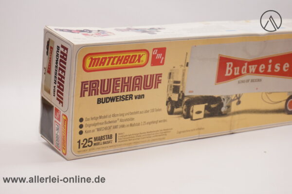 AMT / Matchbox 1/25 Modellbausatz PK 6609 Fruehauf BUDWEISER Van | LKW Auflieger