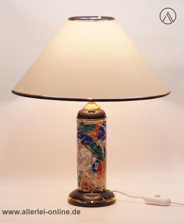 Fiorentiner Design Lampe | Marmorierte Porzellan Tischlampe | Tischleuchte | Vintage Hand Finished Italy Marble Table Lamp