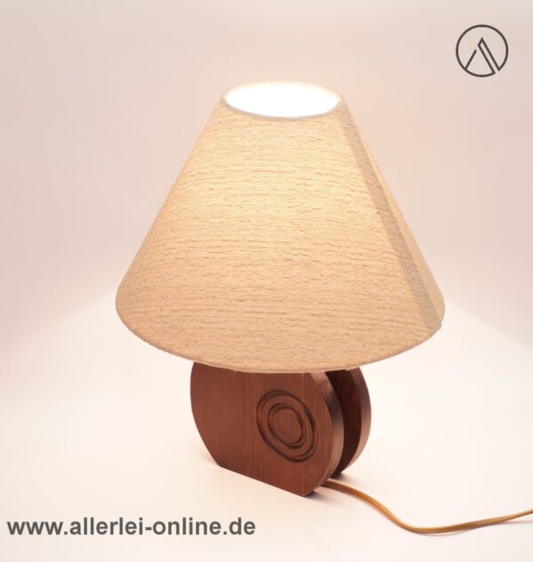 Dansk Design Lampe Tischlampe | Holz Tischleuchte | Vintage Danish Table Lamp