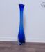 Ingrid-Glas Dickwandige Vase | Bodenvase | BLAU - 68 cm | Vintage Glasvase - Zipfelvase