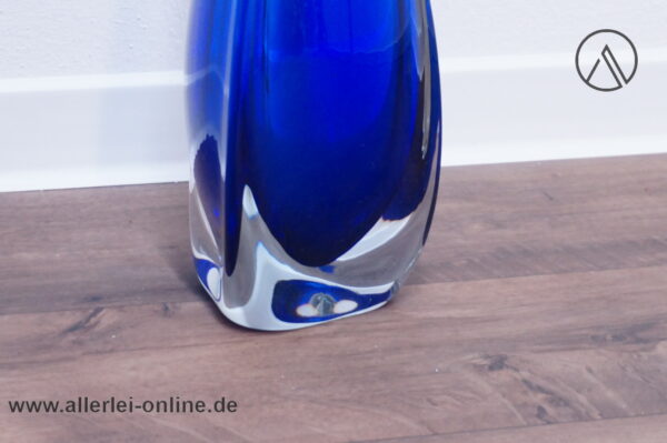 Ingrid Glas Vase | Bodenvase | BLAU - 68 cm | Vintage Glasvase