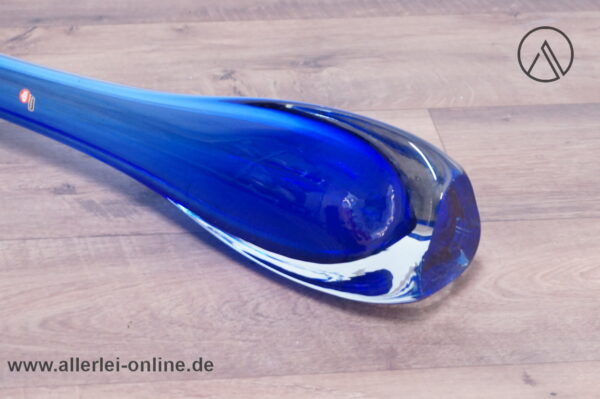 Ingrid Glas Vase | Bodenvase | BLAU - 68 cm | Vintage Sommerso Glasvase