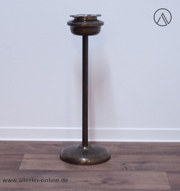 Messing Standaschenbecher mit Klappmechanismus | Aschenbecher mit Ornamenten | Vintage Ashtray-Smoking Stand
