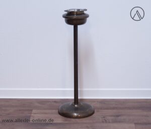 Messing Standaschenbecher mit Klappmechanismus | Aschenbecher mit Ornamenten | Vintage 50-60s Ashtray-Smoking Stand