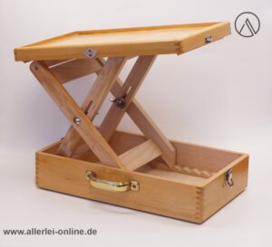 Vintage Buchenholz Koffer | Mobiler OSCHMI Projektor Tischständer - Projektionstisch