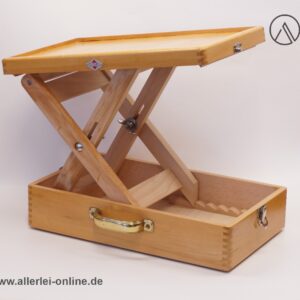 Vintage Buchenholz Koffer | Mobiler OSCHMI Projektor Tischständer - Projektionstisch