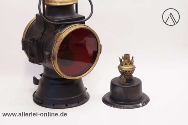 Eisenbahnlampe mit Brenner | Signal Laterne