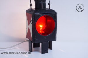 Alte DB Oberwagenlaterne | Zugschlusslaterne | Bahnlampe Elektrisch umgerüstet auf 220/230V