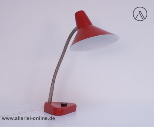 HALA Schreibtischlampe ,rot - Schwanenhalslampe Lampe - Vintage Designlampe