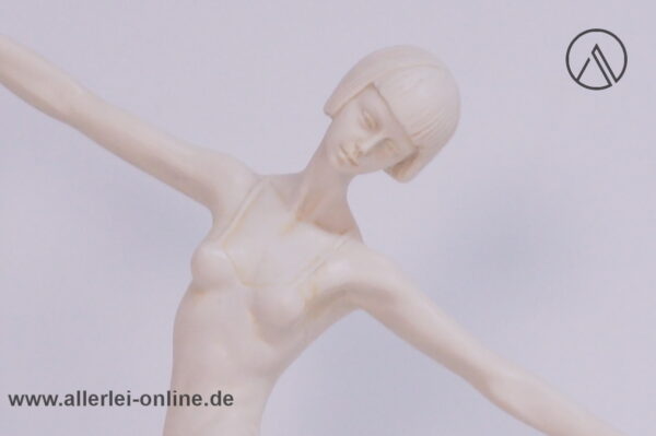 Santini Italien Art Deco Tänzerin | Tanzende Frau mit Langem Kleid