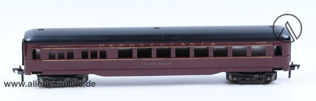 Fleischmann H0 | 1421 Schnellzug-Speisewagen Times Square der Pennsylvania Rail Road (PRR) | 4-achsiger Pullman Schnellzugwagen - Made in US. Zone Germany
