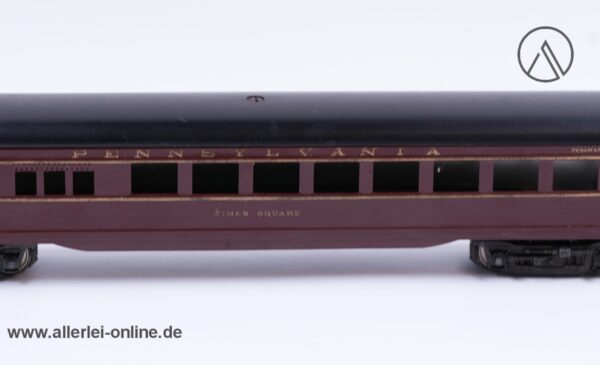 Fleischmann H0 | 1421 Schnellzug Personenwagen Times Square der PRR | 4-achsiger Pullman Schnellzugwagen - Made in US. Zone Germany
