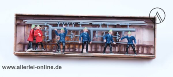 MERTEN H0 Deutsche Feuerwehr Eisenbahn Figurensatz 2377 | 6 Stück 1:87 Modelleisenbahn Zubehör Figuren