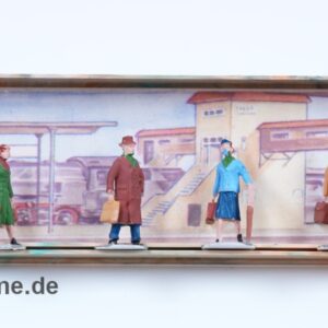 MERTEN H0 Reisende Frauen und Männer - Eisenbahn Figurensatz | 6 Stück 1:87 Figuren mit OVP