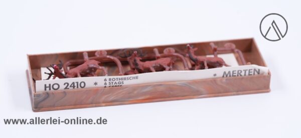 MERTEN H0 Rotwild Rothirsche - Waldtiere Figurensatz 2410 | 6 Stück 1:87 Figuren