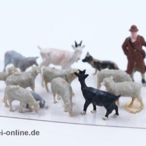 NOCH H0 Figuren | Hirte mit Herde Figurensatz 1177 | 1:87 Schafe und Ziegen Figurengruppe