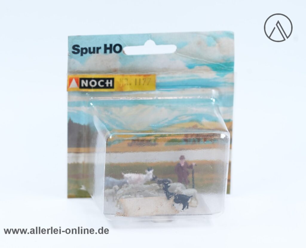 NOCH H0 Figuren | Hirte mit Schafen Figurensatz 1177 | 1:87 Schafe und Ziegen Figurengruppe mit OVP