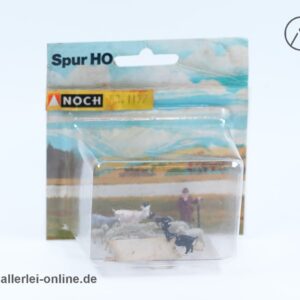 NOCH H0 Figuren | Hirte mit Schafen Figurensatz 1177 | 1:87 Schafe und Ziegen Figurengruppe mit OVP