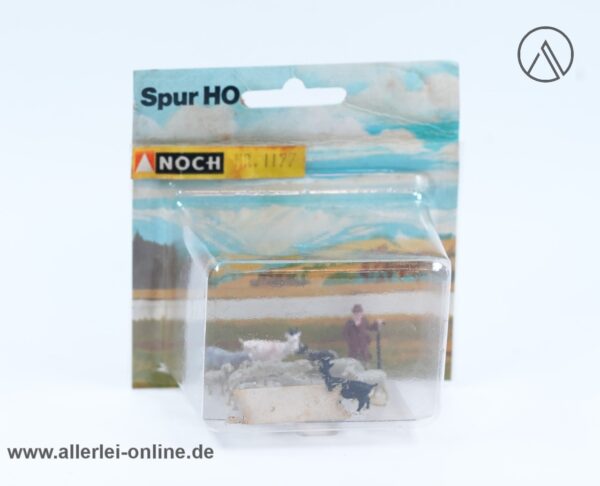 NOCH H0 Figuren | Hirte mit Schafen Figurensatz 1177 | 1:87 Schafe und Ziegen Figurengruppe mit OVP