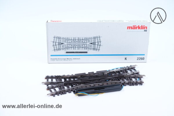 Märklin H0 | Märklin K-Gleis 2260 Doppelte Kreuzungs-Weiche ,elektrisch Gleis Material