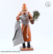 Erzgebirge Räuchermann | 25 cm Nikolaus - Knecht Ruprecht Räuchermännchen | Vintage Erzgebirgische Holzkunst