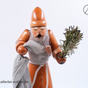 Erzgebirge Räuchermann | 25 cm Nikolaus - Knecht Ruprecht Räuchermännchen | Alte Erzgebirgische Holzkunst