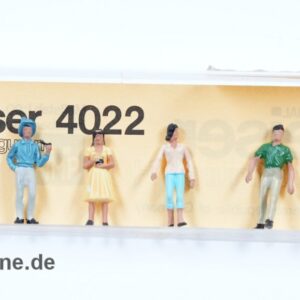 Preiser H0 Eisenbahn Passanten Figurensatz 4022 | 6 Stück 1:90 Miniaturfiguren mit OVP