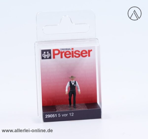 Preiser H0 Sheriff Figur 5 vor 12 | Handbemalte Miniaturfigur 29051 mit OVP