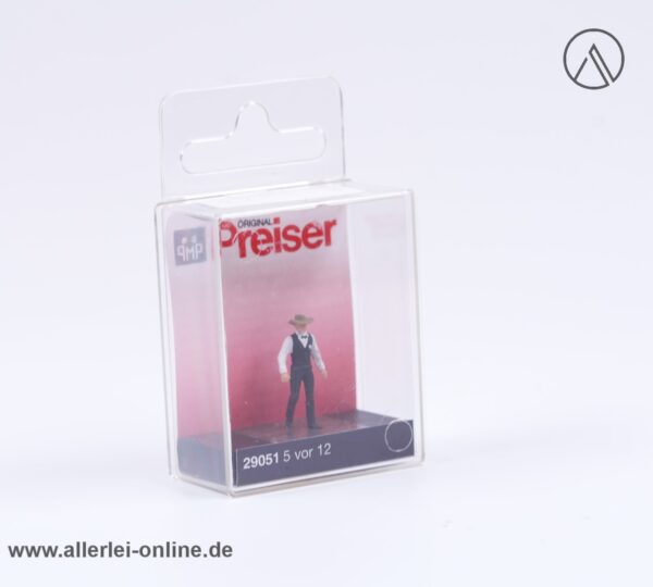 Preiser H0 Sheriff Figur 5 vor 12 | Handbemalte Miniaturfigur 29051