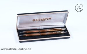 SENATOR Bleistift und Kugelschreiber Schreibset | Gold/Chrom mit Schreibgeräte-Etui