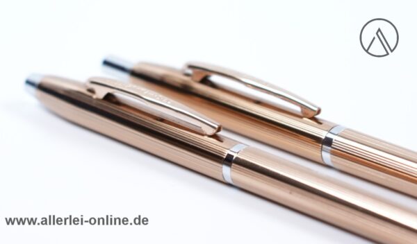 Vintage SENATOR Bleistift und Kugelschreiber Schreibset | Gold/Chrom mit Schreibgeräte-Etui