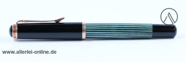 Pelikan 400 Füller | Kolbenfüller | grün,gestreift | 14K/585 Goldfeder "OM"