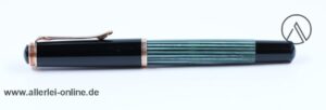 Pelikan 400 Füllhalter | Kolbenfüller | grün,gestreift | 14K/585 Goldfeder "OM"
