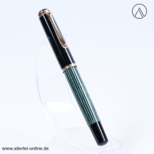 Günther Wagner Pelikan 400 Füller | Kolbenfüller | grün,gestreift | 14K/585 Goldfeder "OM"