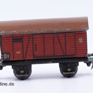 Märklin H0 | Märklin 381 Gedeckter Güterwagen mit Bremserhaus | 2-Achsiger Blech-Güterwagen