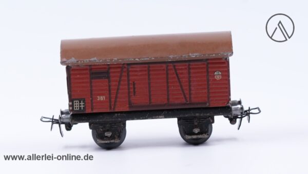 Märklin H0 | Märklin 381 Gedeckter Güterwagen mit Bremserhaus | 2-Achsiger Blech-Güterwagen