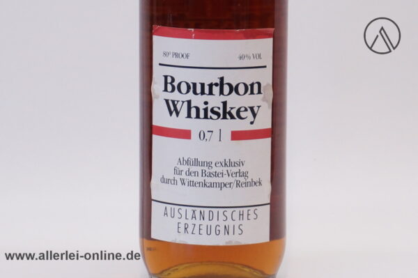 Bourbon Whisky | Western Whiskey 0,7L | 60er Jahre Edition Abfüllung für den BASTEI-Verlag durch Wittenkamper