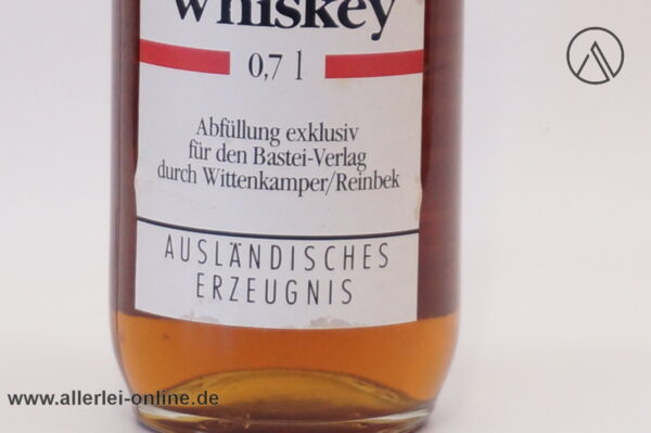 Bourbon Whisky | 80 Proof - 0,7L | 60er Jahre Edition Abfüllung für den BASTEI-Verlag durch Wittenkamper Spirituosen