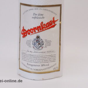 Doornkaat Flasche mit Styropormantel 0,7L - Korngenever 38% vol | Der feine Ostfriesische Doornkaat aus Norden