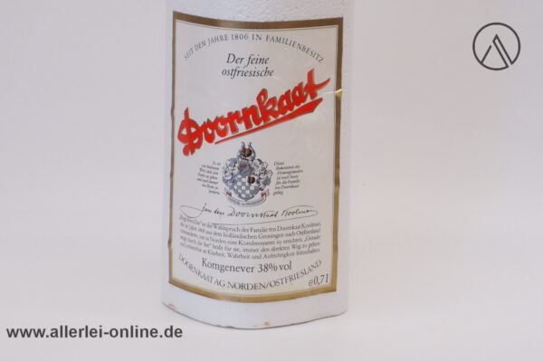 Doornkaat Flasche mit Styropormantel 0,7L - Korngenever 38% vol | Der feine Ostfriesische Doornkaat aus Norden
